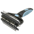 Shedwell Pro 3-in-1 detangling comb, black handle with stainless steel teeth